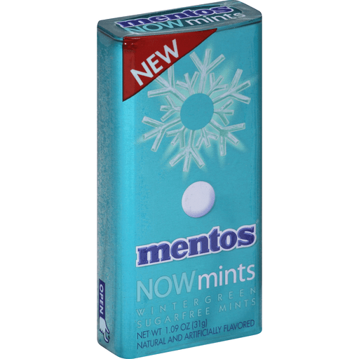 slide 3 of 3, Mentos Wintergreen Nowmints, 1.09 oz