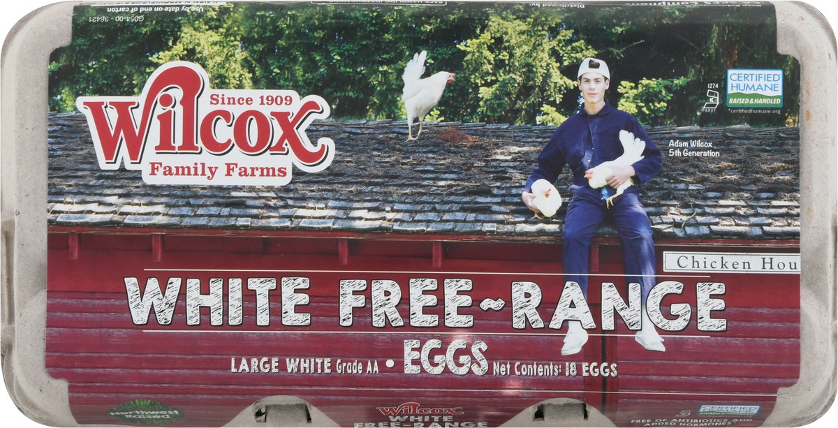 slide 8 of 11, Wilcox Free-Range White Eggs Large 18 ea, 18 ct