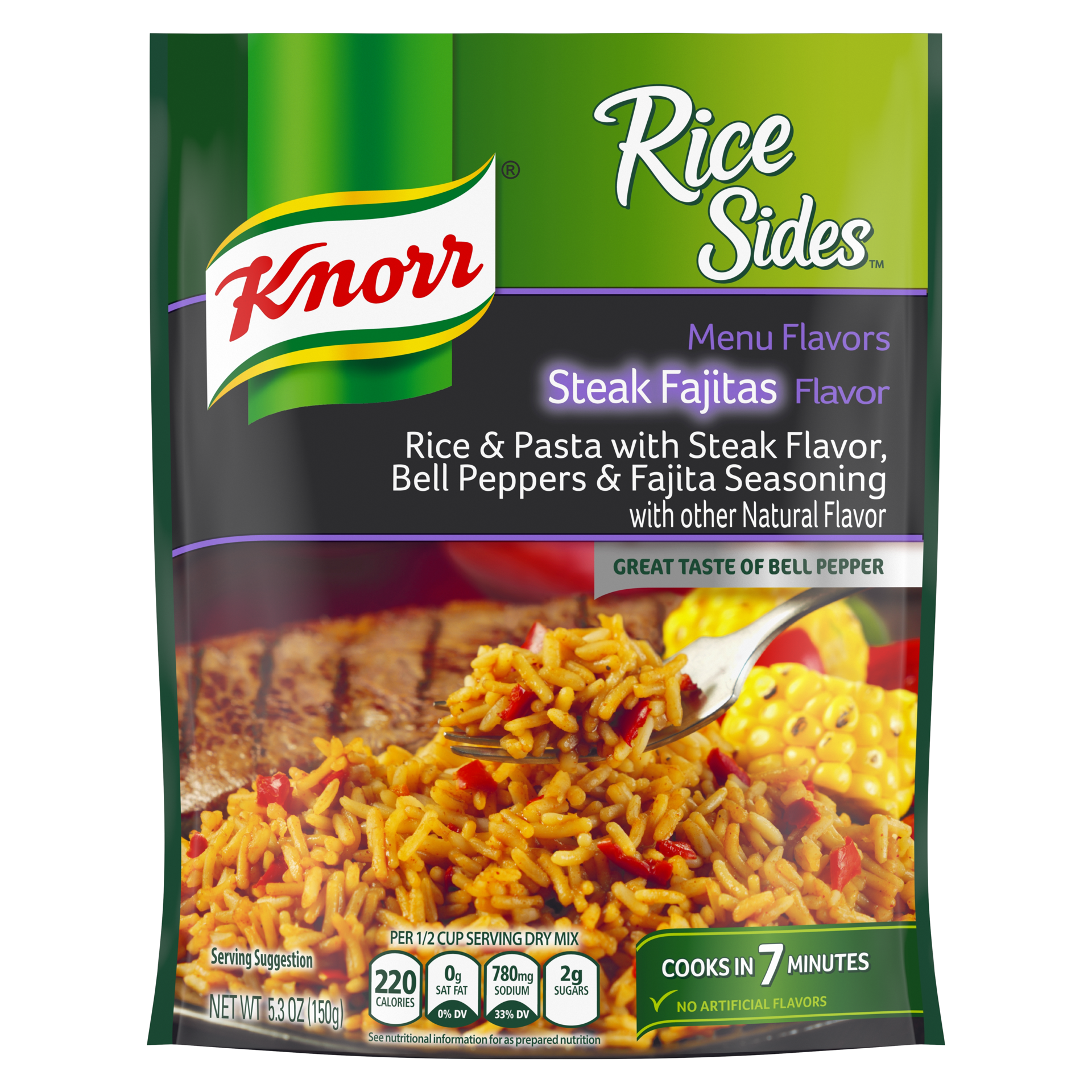 slide 2 of 4, Knorr Steak Fajitas Rice Sides, 5.3 oz