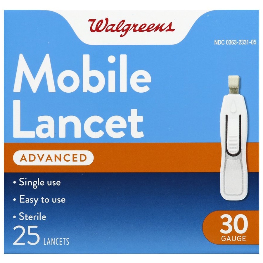 slide 1 of 1, Walgreens Travel Lancets 30G 30 Gauge, 25 ct