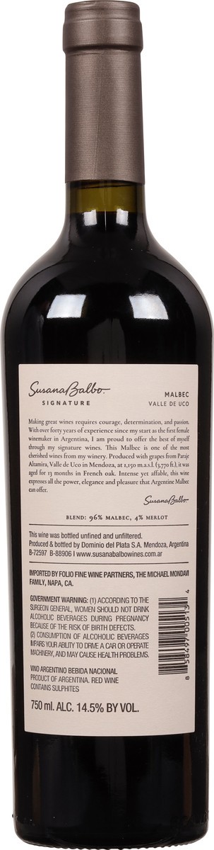 slide 8 of 11, Susana Balbo Valle De Uco Malbec 750 ml, 750 ml
