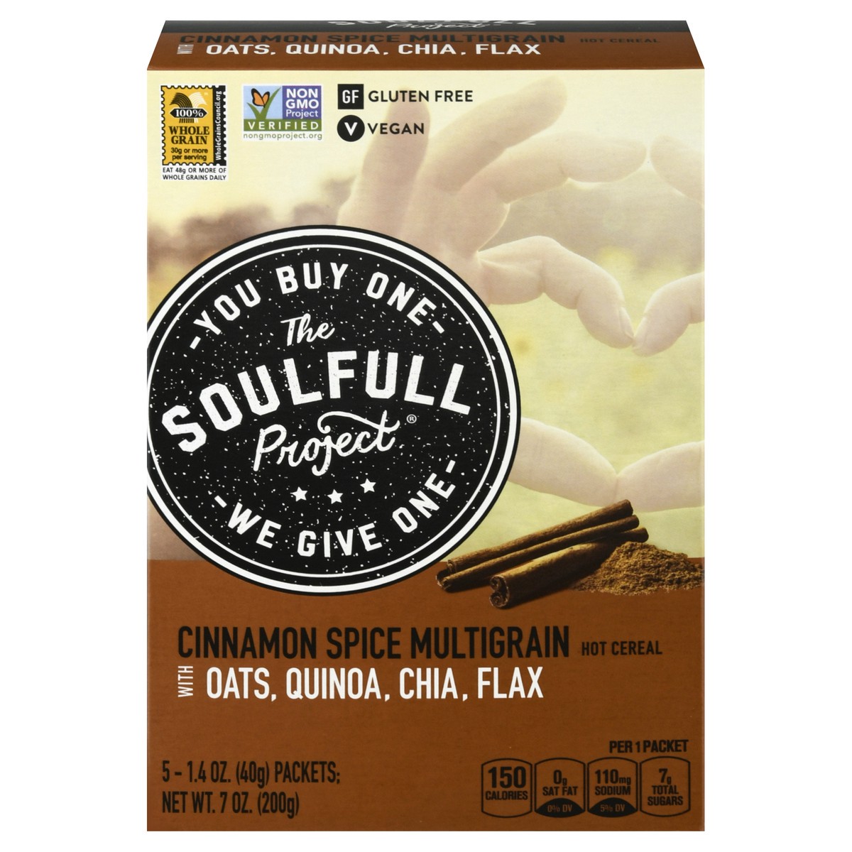 slide 1 of 11, The Soulfull Project Cinnamon Spice Multigrain Hot Cereal 5 ea, 5 ct