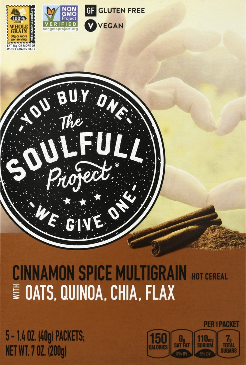 slide 4 of 11, The Soulfull Project Cinnamon Spice Multigrain Hot Cereal 5 ea, 5 ct