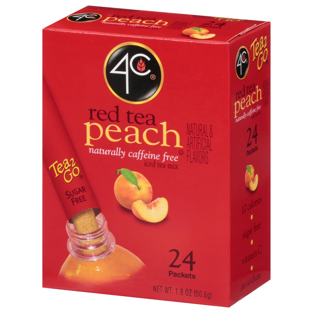 slide 13 of 14, 4C Red Tea Peach Drink Mix - 1.8 oz, 1.8 oz