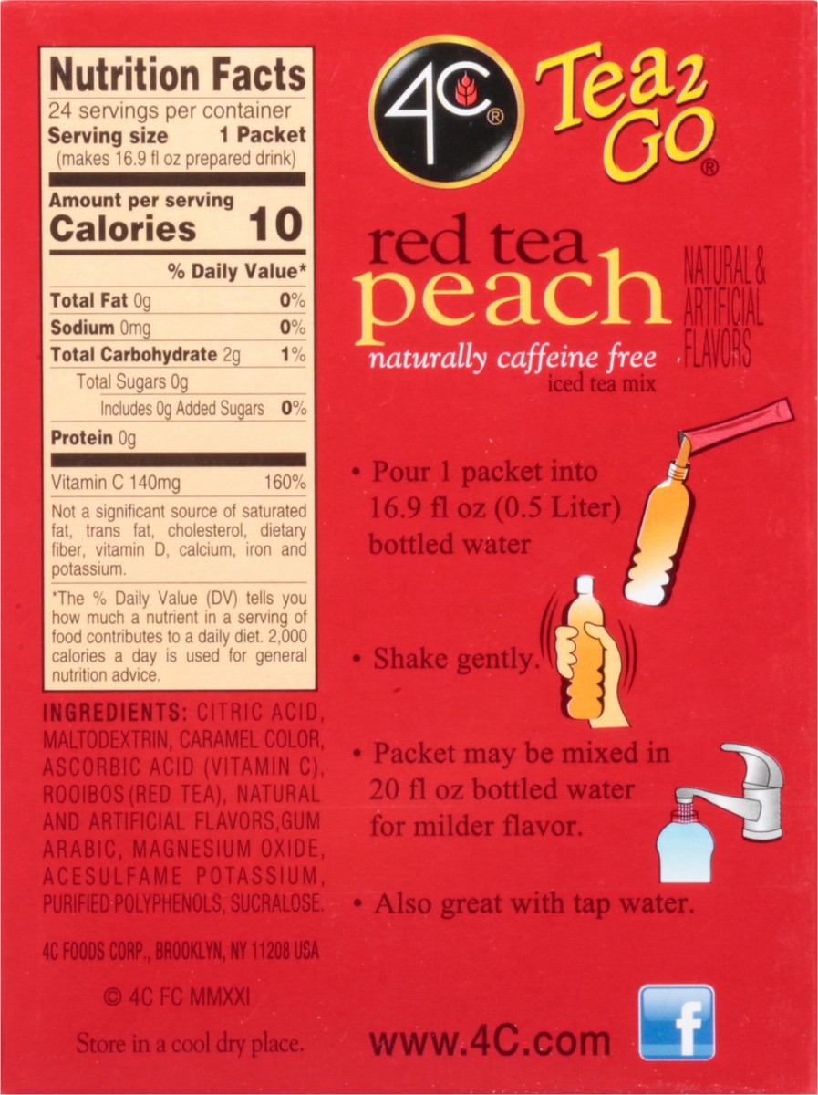 slide 14 of 14, 4C Red Tea Peach Drink Mix - 1.8 oz, 1.8 oz