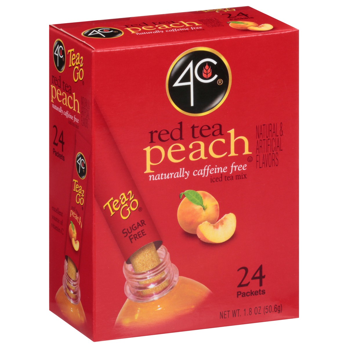 slide 7 of 14, 4C Red Tea Peach Drink Mix - 1.8 oz, 1.8 oz