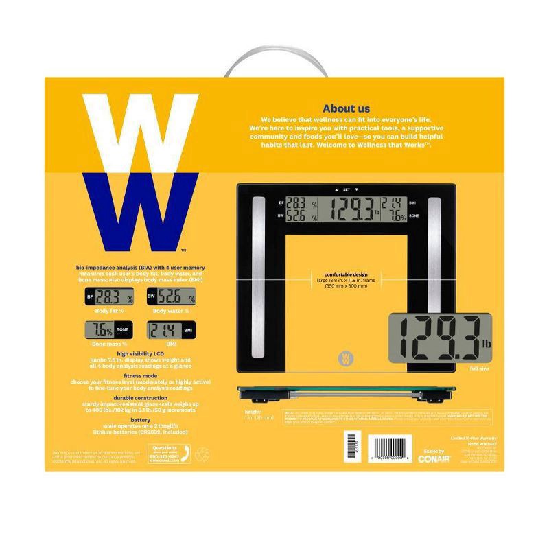 slide 3 of 11, Weight Watchers Glass Body Fat Scale Clear - Weight Watchers, 1 ct