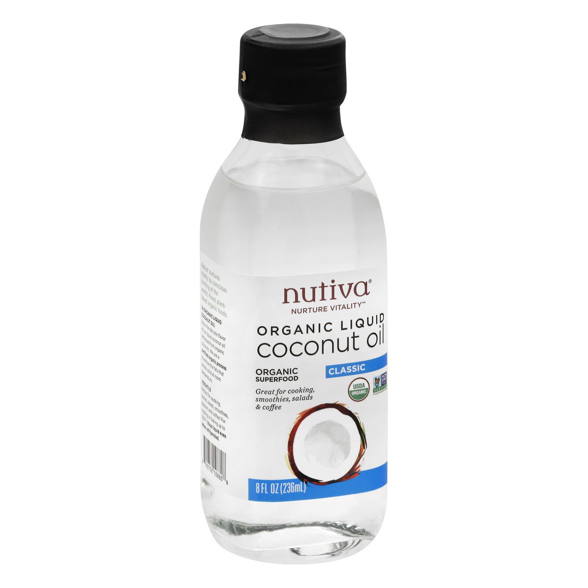 slide 2 of 9, Nutiva Nurture Vitality Organic Liquid Classic Coconut Oil, 8 fl oz
