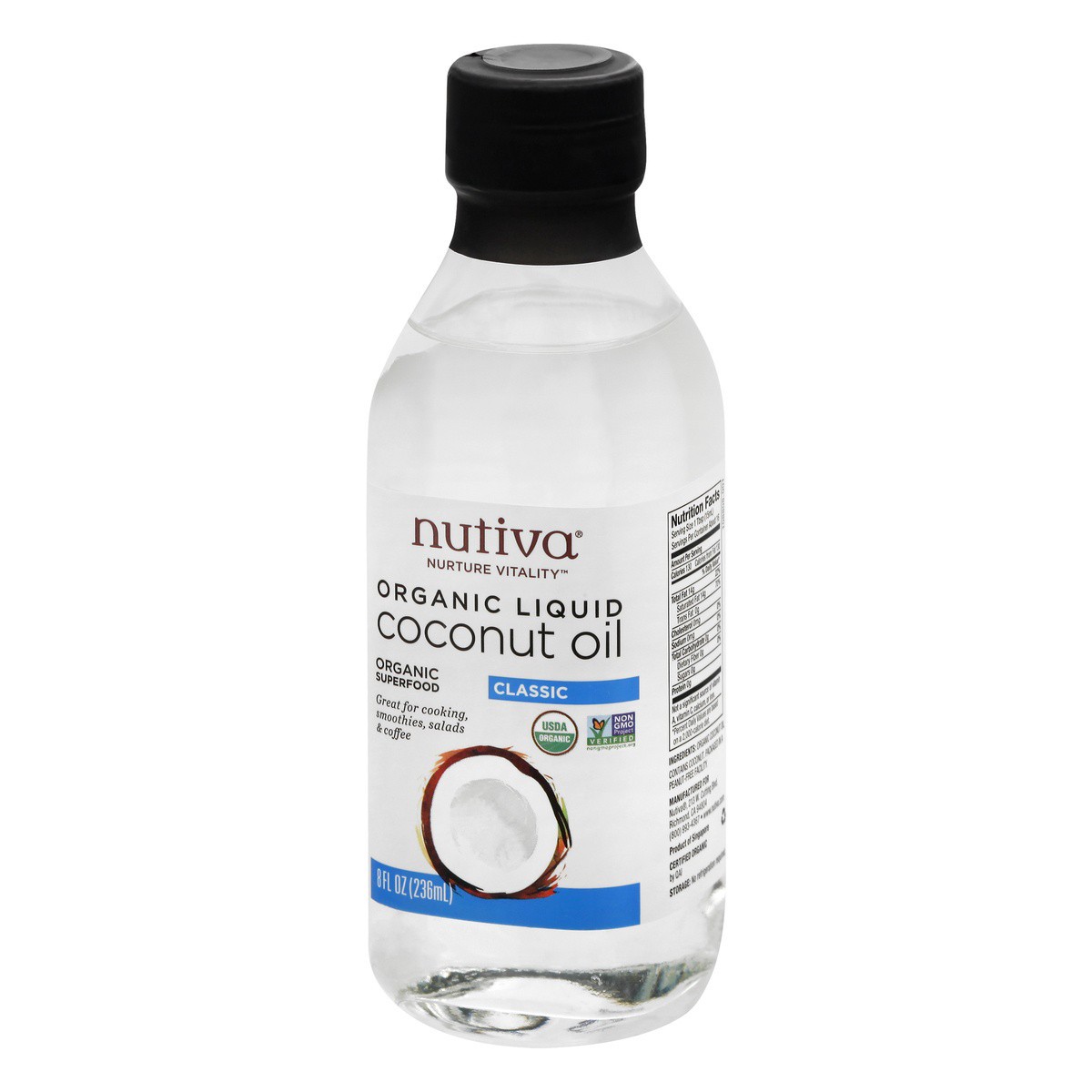 slide 9 of 9, Nutiva Nurture Vitality Organic Liquid Classic Coconut Oil, 8 fl oz