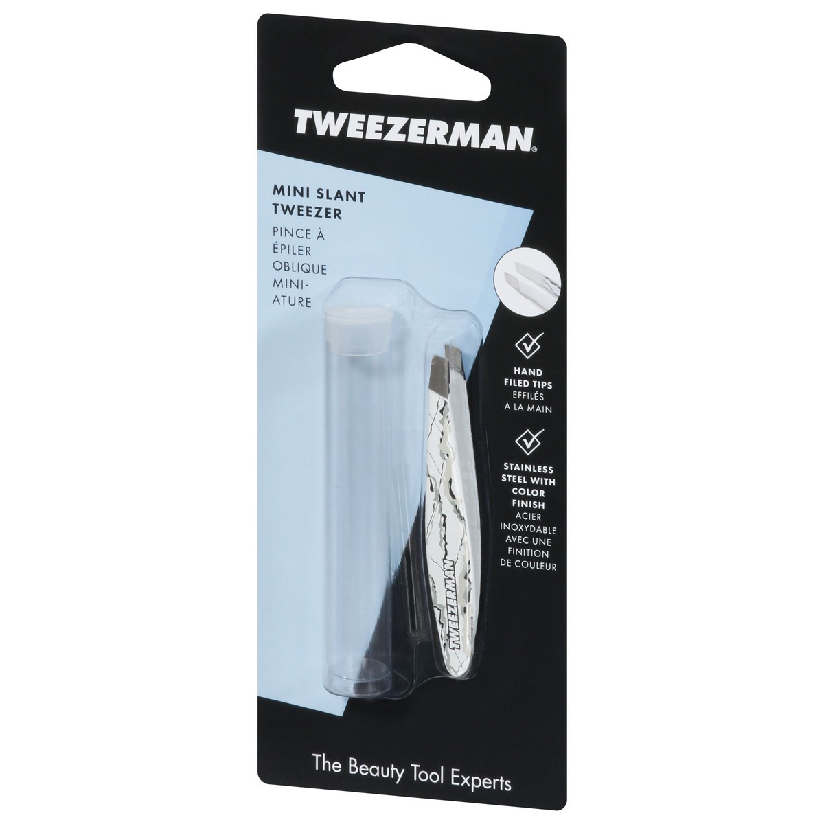 slide 3 of 9, Tweezerman Mini Slant Marble Tweezer 1 ea, 1 ct