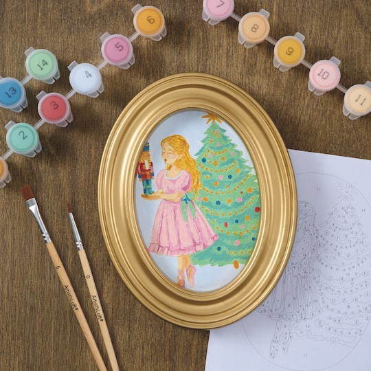slide 1 of 6, Artists Loft Christmas Ballet Paint-By-Number Framed Mini Kit By Artist's Loft, 4 in x 5.6 in