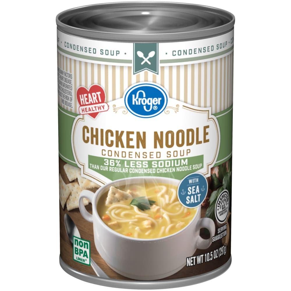 slide 1 of 1, Kroger Reduced Sodium Chicken Noodle Condensed Soup, 10.5 oz