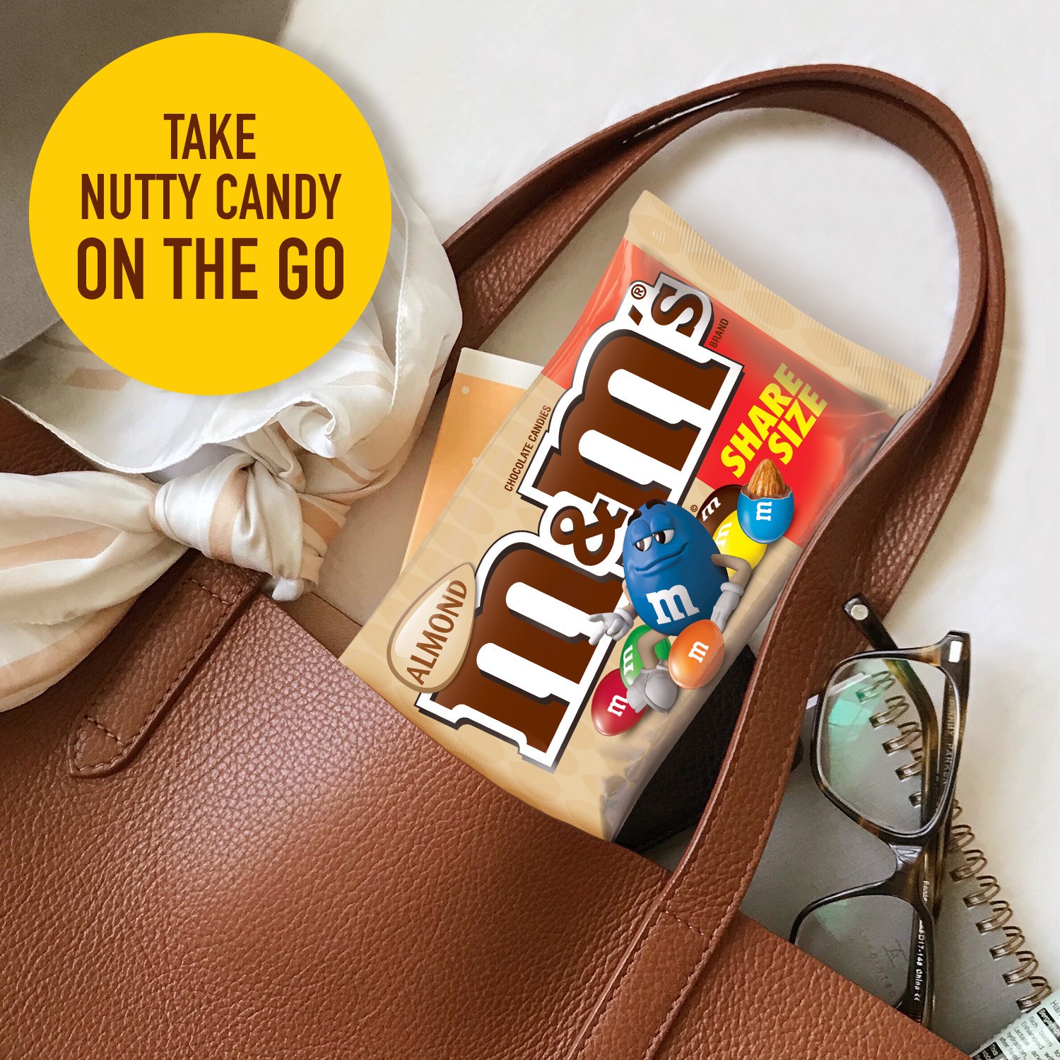 slide 3 of 8, M&M's Almond Milk Chocolate Candy, Sharing Size, 2.83 oz Bag, 2.83 oz