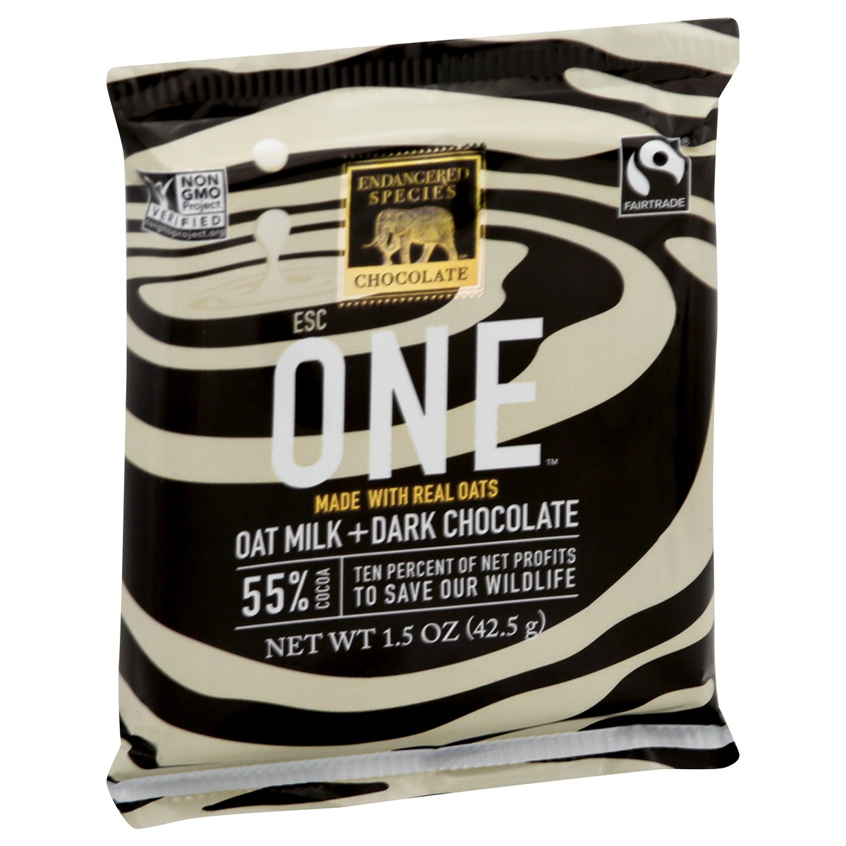 slide 2 of 10, Endangered Species Dark Chocolate, Oat Milk, 55% Cocoa, 1.5 oz