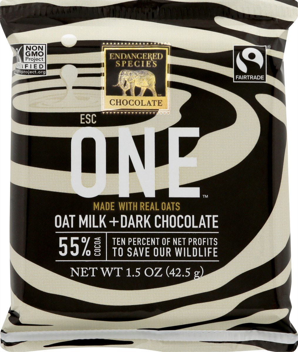 slide 7 of 10, Endangered Species Dark Chocolate, Oat Milk, 55% Cocoa, 1.5 oz