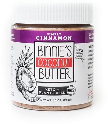 slide 1 of 1, Binnie's Coconut Butter Cinnamon Coconut Butter, 12 oz