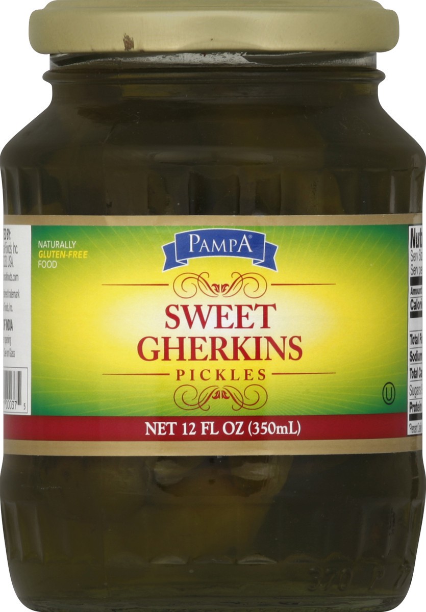 slide 2 of 2, Pampa Sweet Gherkins, 12 oz