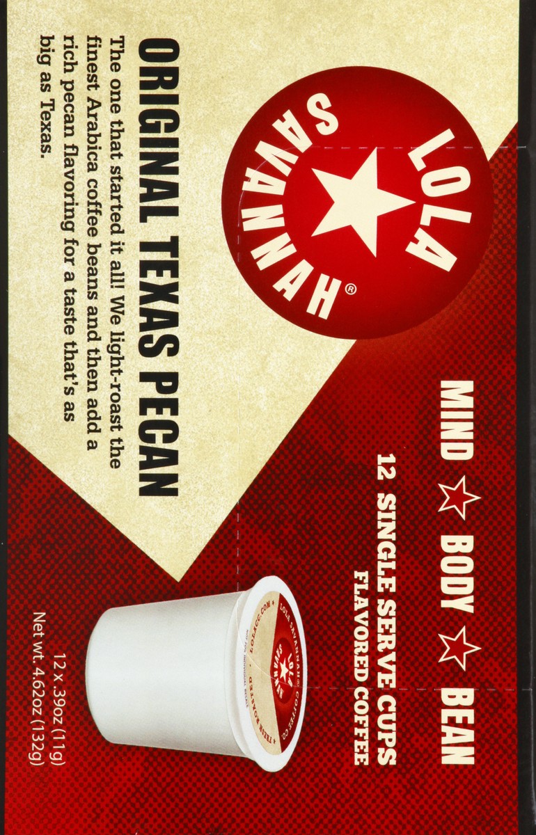 slide 8 of 9, Lola Savannah Single Serve Cups Original Texas Pecan Coffee - 12 ct, 12 ct