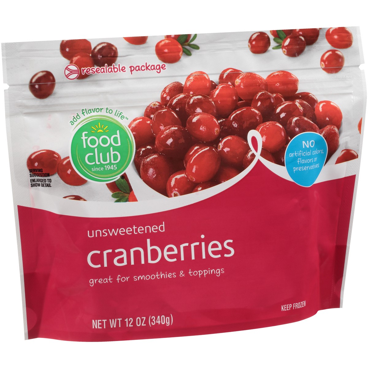 slide 5 of 13, Food Club Unsweetened Cranberries, 12 oz