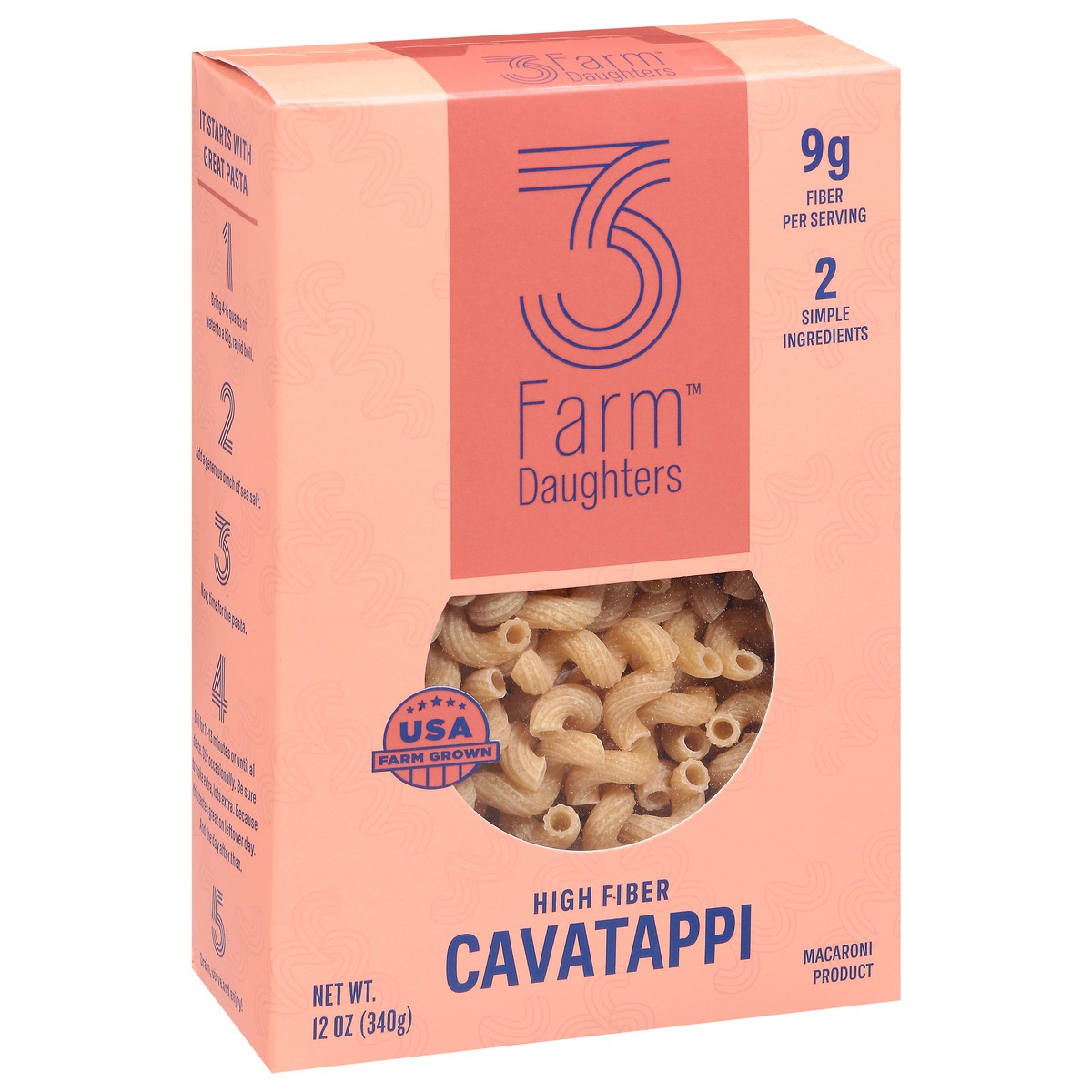 slide 8 of 13, 3 Farms Daughters High Fiber Cavatappi 12 oz, 12 oz