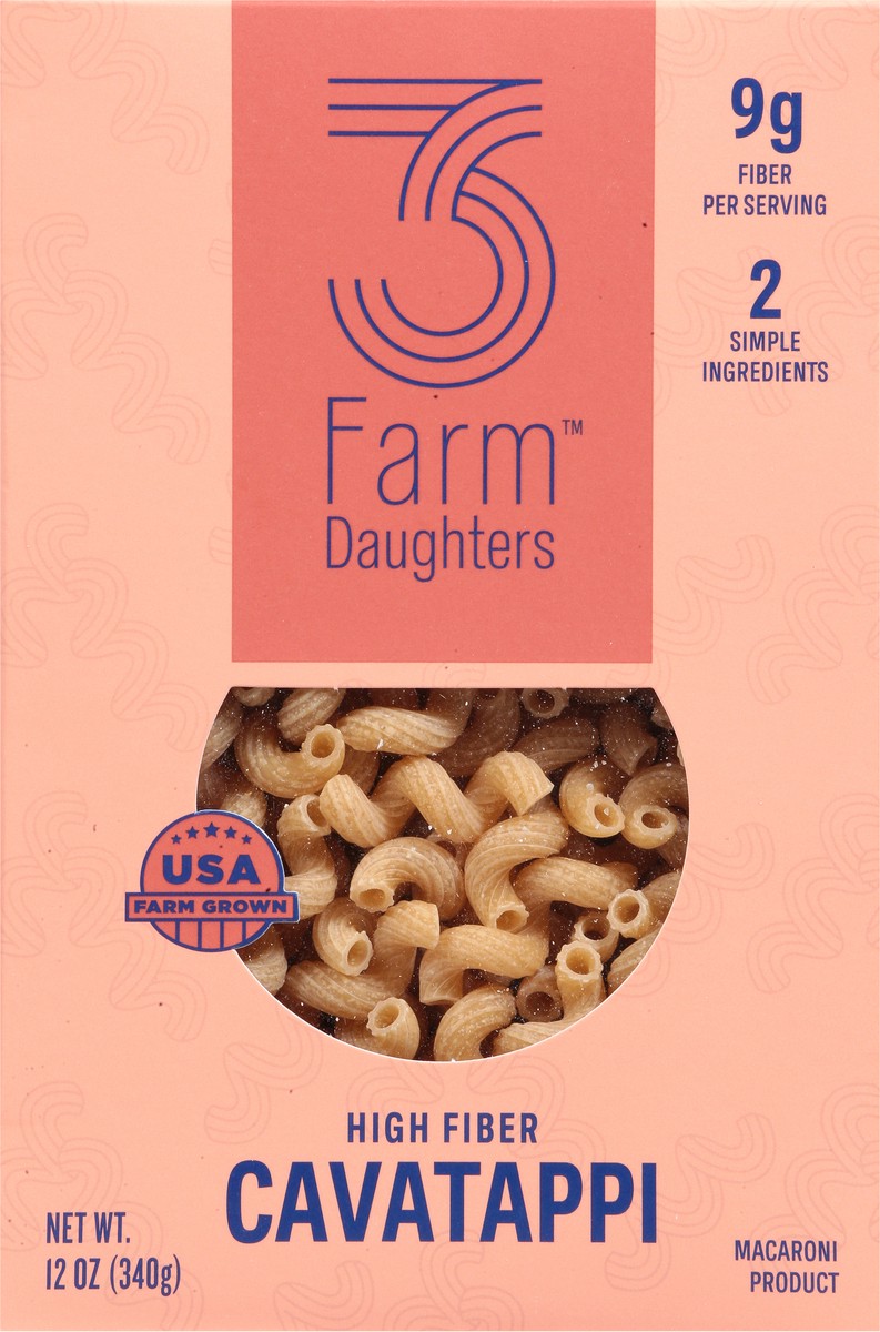 slide 6 of 13, 3 Farms Daughters High Fiber Cavatappi 12 oz, 12 oz