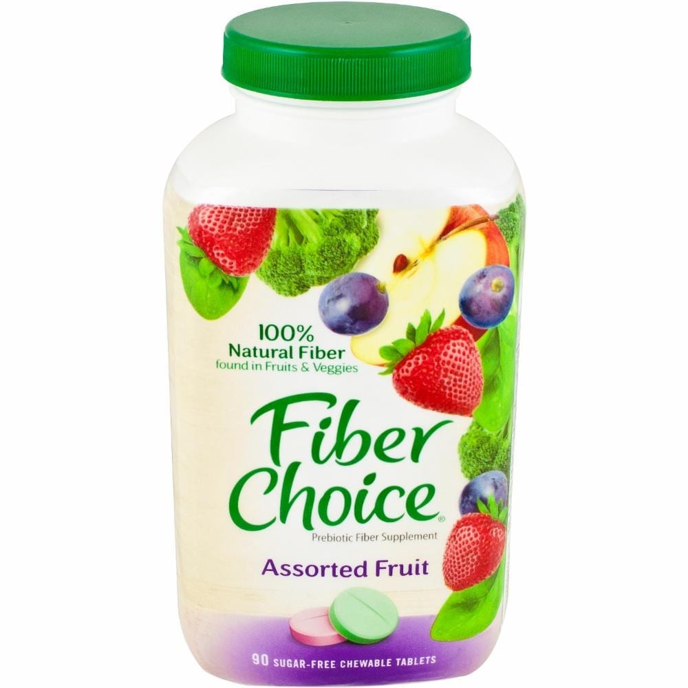 slide 1 of 1, Fiber Choice Sugar-Free Assorted Fruit Chewable Tablets, 90 ct