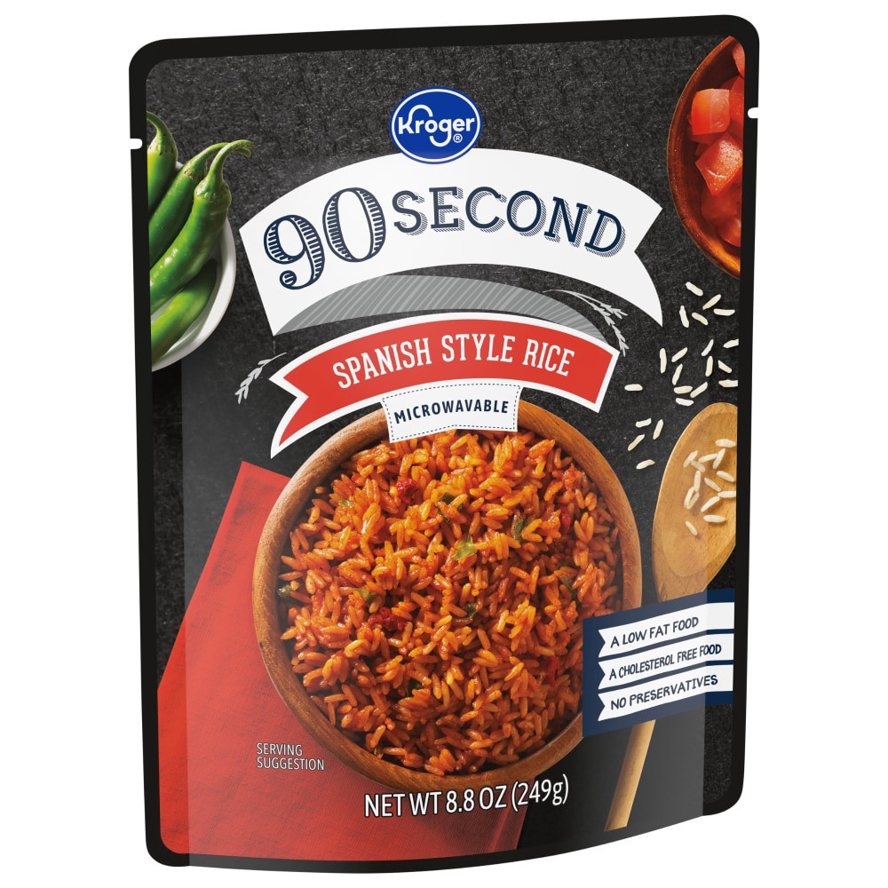 slide 1 of 2, Kroger 90 Second Spanish Style Rice, 8.8 oz