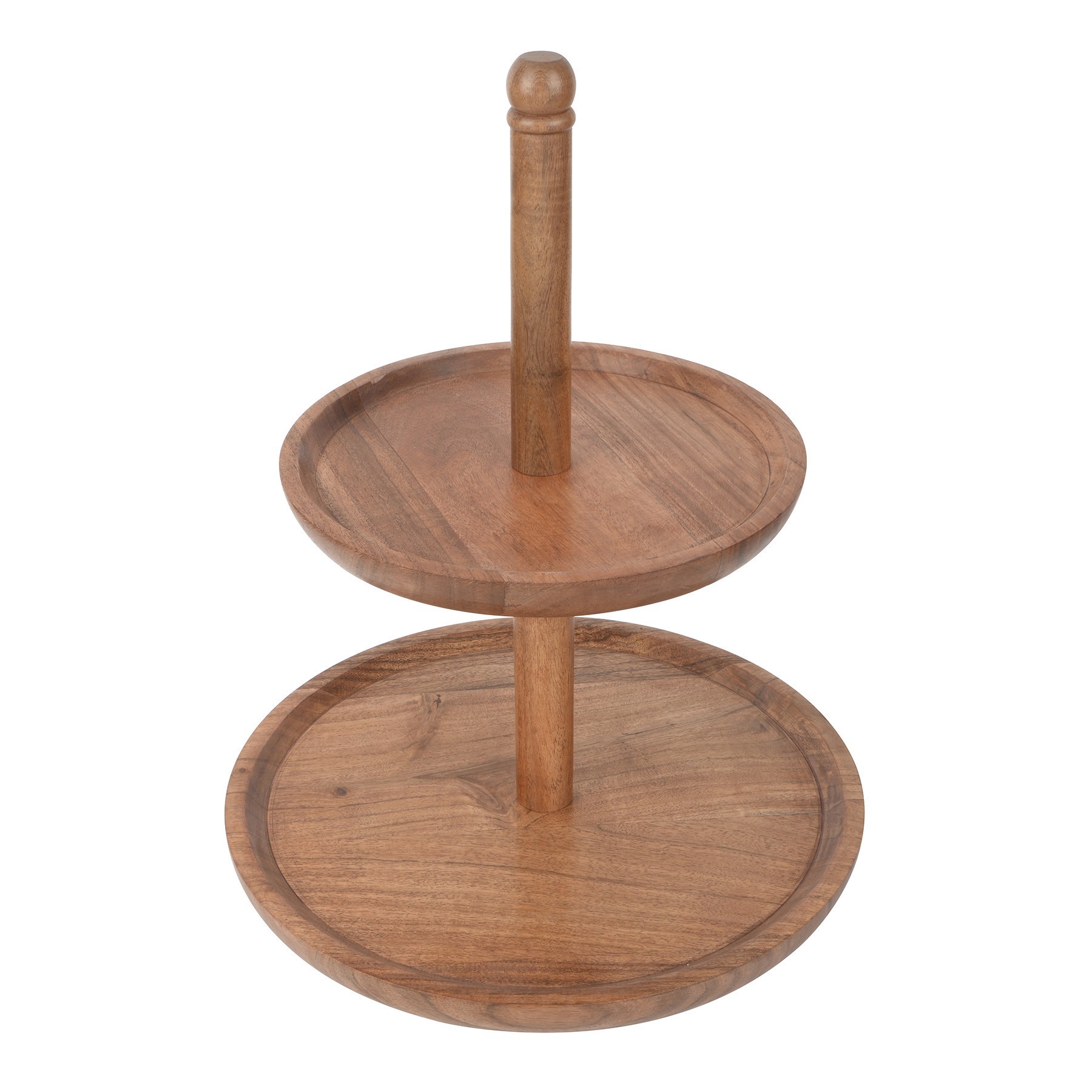 slide 2 of 2, 16" Natural 2-Tier Wooden Tray By Ashland, 16 in