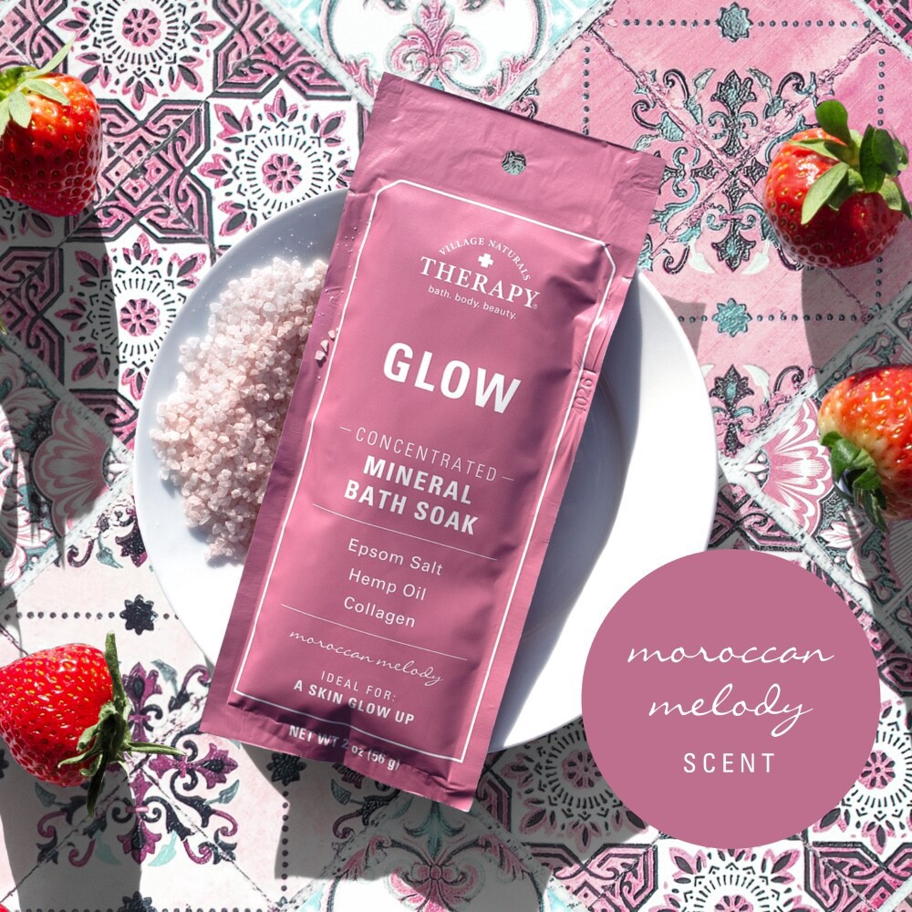 slide 5 of 6, Village Naturals Therapy Glow Concentrated Moroccan Melody Mineral Bath Soak 2 oz, 2 oz