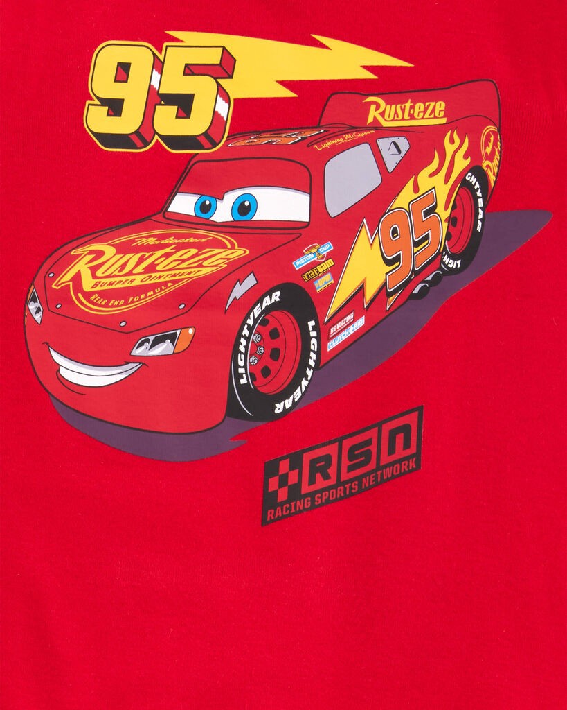 slide 2 of 2, Carter's Toddler Car Print Jersey 2-Piece Pajamas Red/Navy 5T, 1 ct