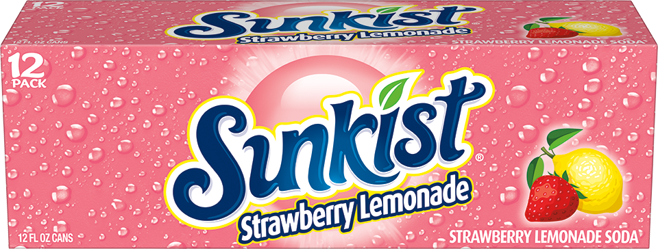 slide 1 of 3, Sunkist Strawberry Lemonade, 12 ct; 12 oz