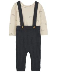 Carter's Baby 2-Piece Bodysuit & Sweater Coveralls Ivory/Black 6M