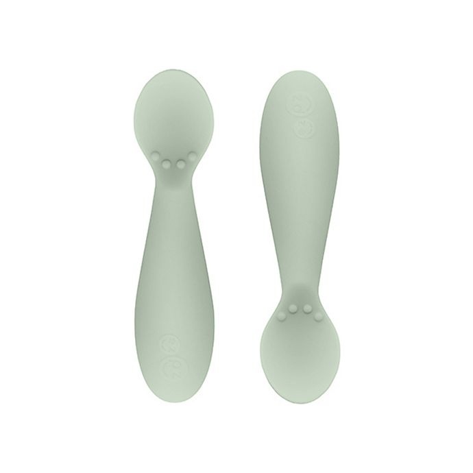 slide 1 of 5, ezpz Tiny Spoons - Sage, 2 ct