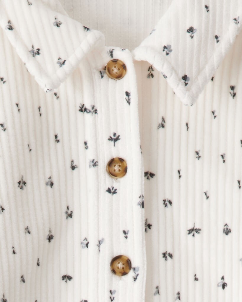 slide 2 of 2, Carter's Girls Corduroy Tee & Pant Set White 8, 1 ct