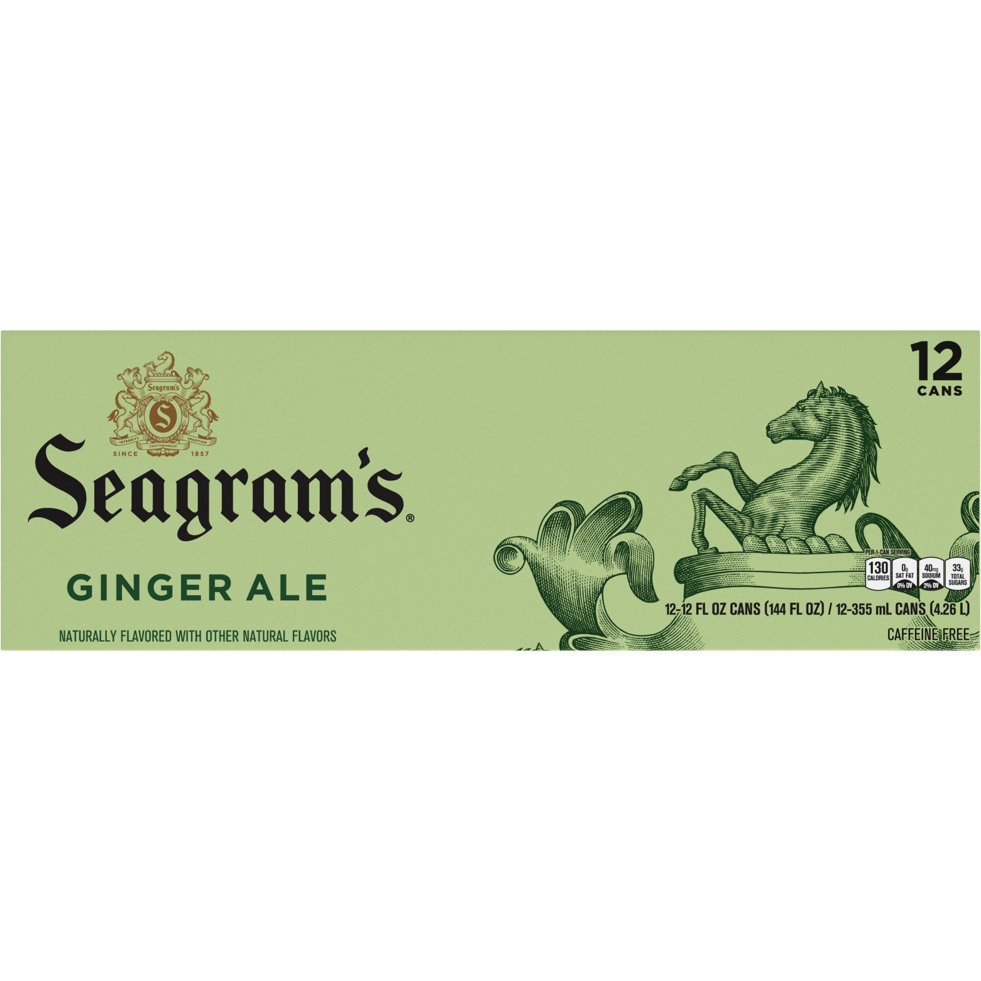 slide 7 of 12, Seagram's Ginger Ale - 12 ct; 12 fl oz - 12 ct; 12 fl oz, 12 ct; 12 fl oz