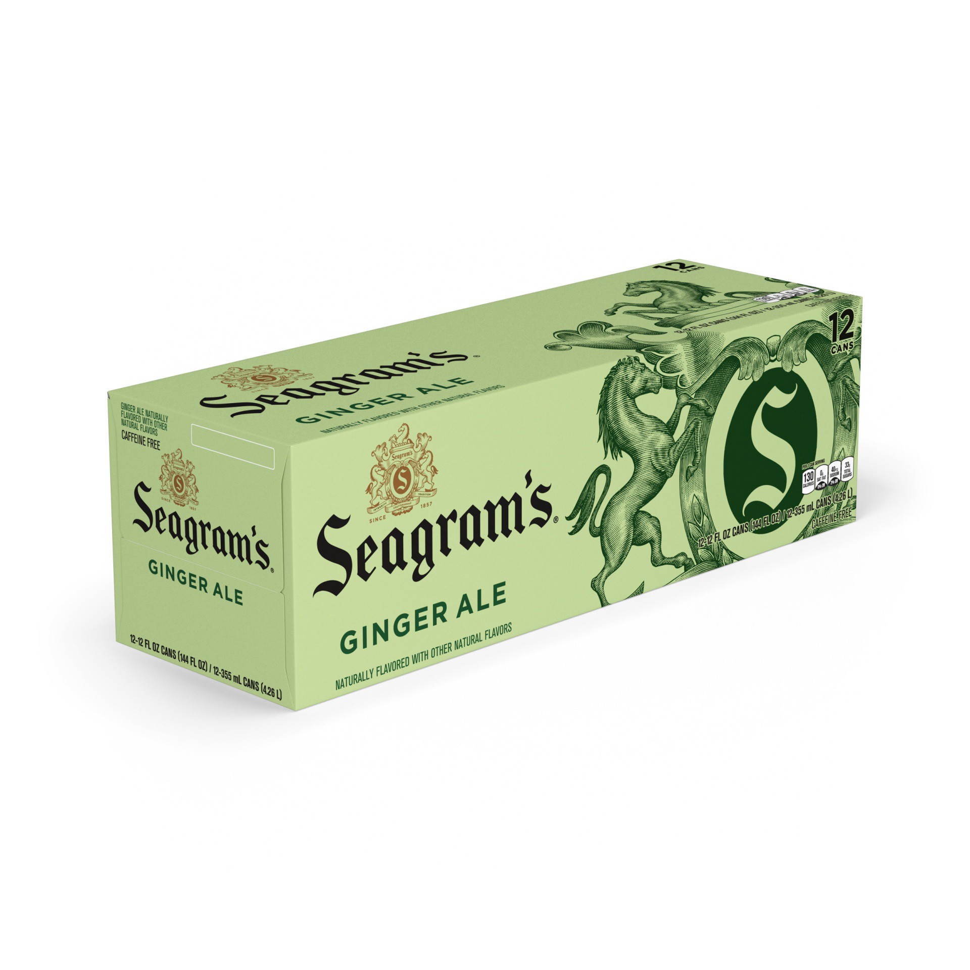 slide 5 of 12, Seagram's Ginger Ale - 12 ct; 12 fl oz - 12 ct; 12 fl oz, 12 ct; 12 fl oz