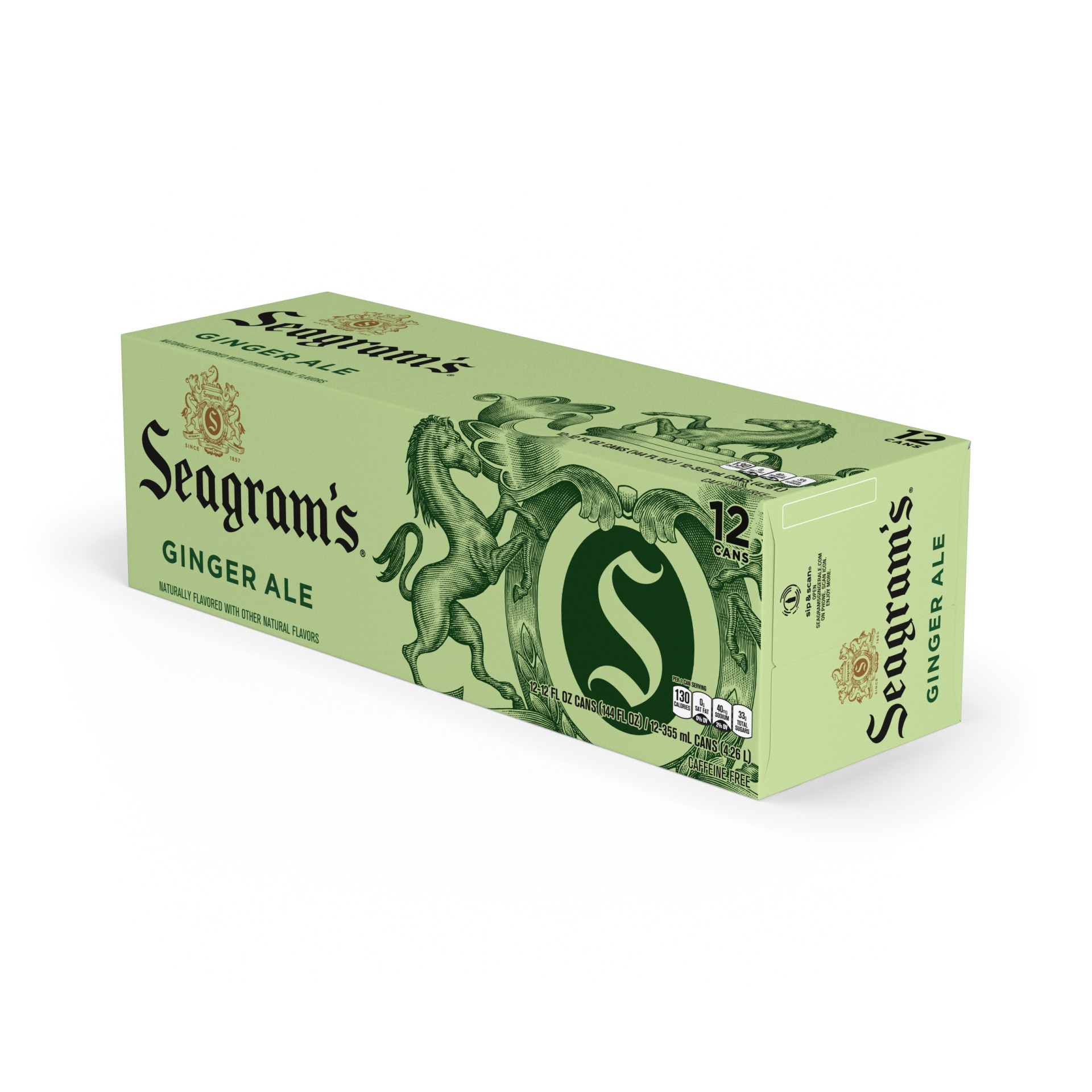 slide 4 of 12, Seagram's Ginger Ale - 12 ct; 12 fl oz - 12 ct; 12 fl oz, 12 ct; 12 fl oz