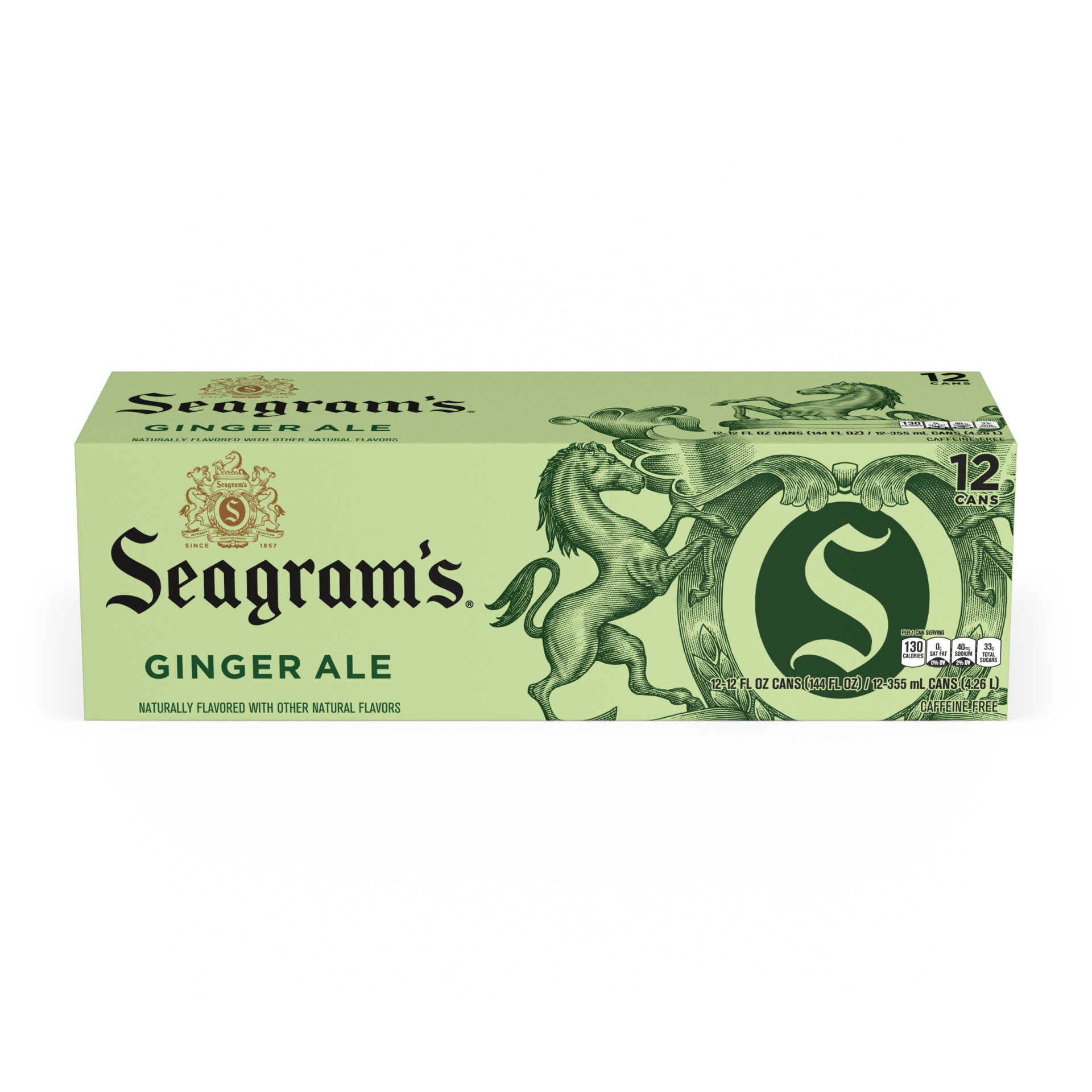 slide 8 of 12, Seagram's Ginger Ale - 12 ct; 12 fl oz - 12 ct; 12 fl oz, 12 ct; 12 fl oz