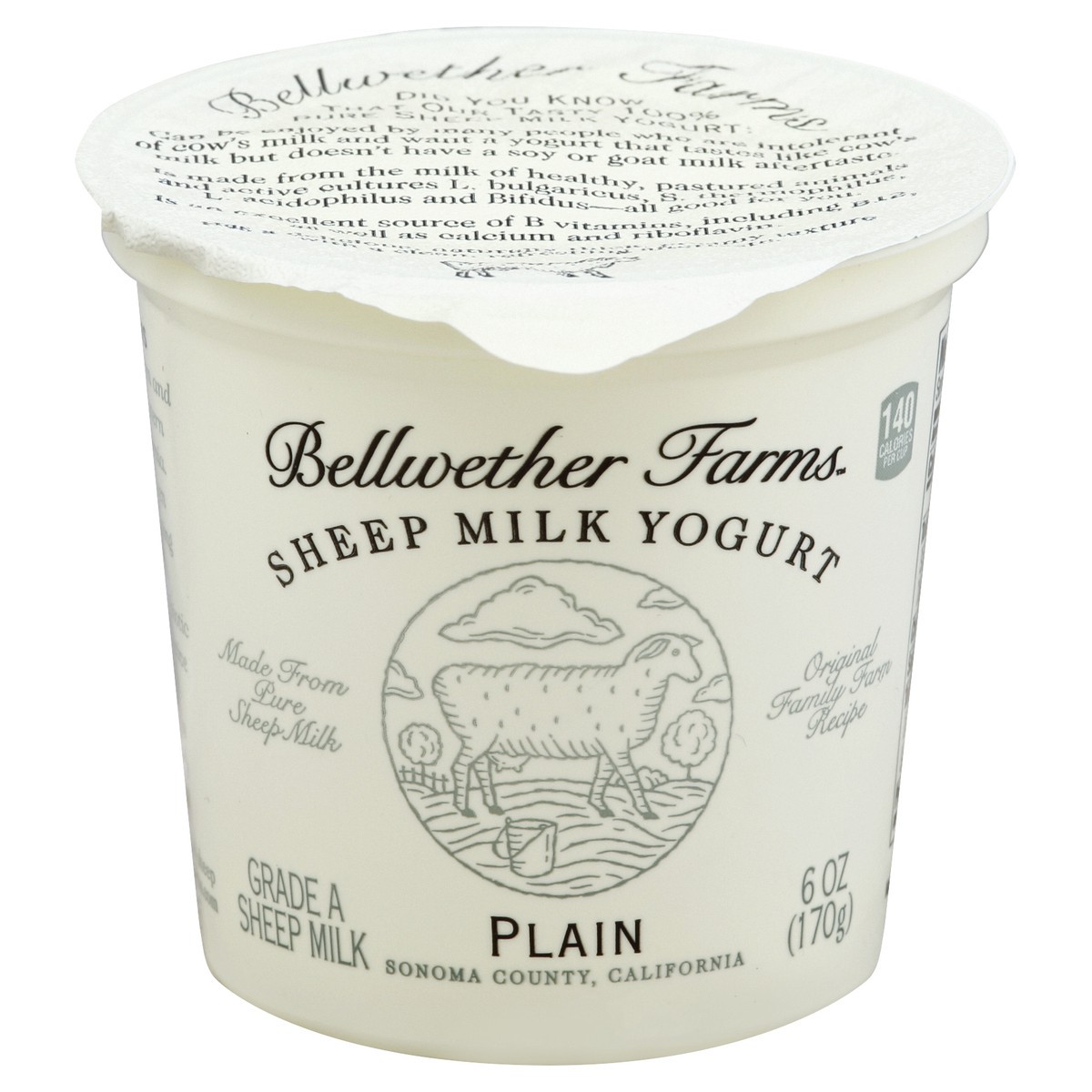 slide 2 of 4, Bellwether Farm Plain Sheep Milk Yogurt 6Oz, 1 ct