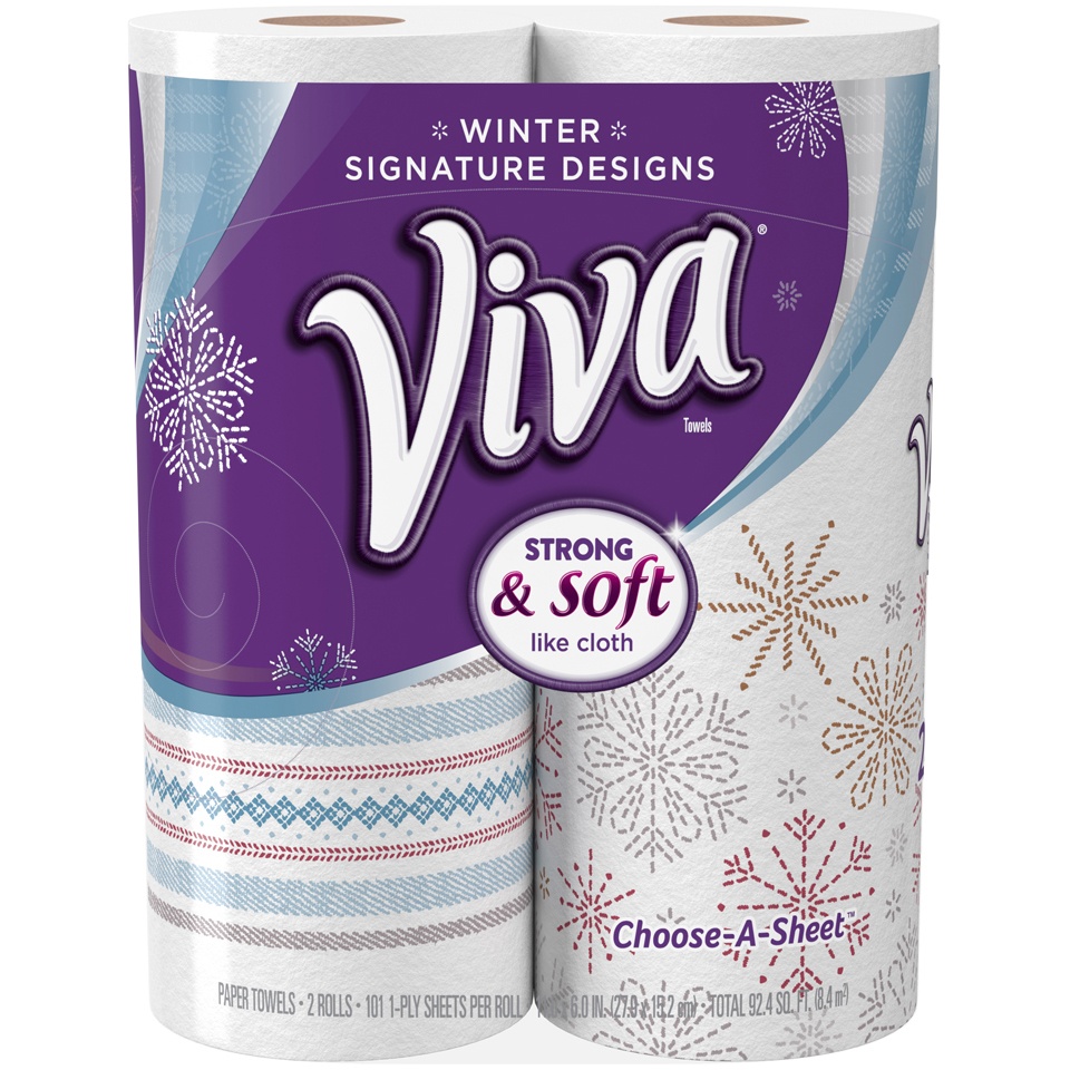 slide 1 of 1, Viva Signature Designs Choose-A-Sheet* Paper Towels, Print, Big Roll, 2 Rolls, 2 ct