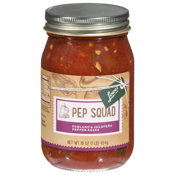 slide 1 of 1, Lowes Foods Pep Squad Poblano & Jalapeno Pepper Salsa, 16 oz
