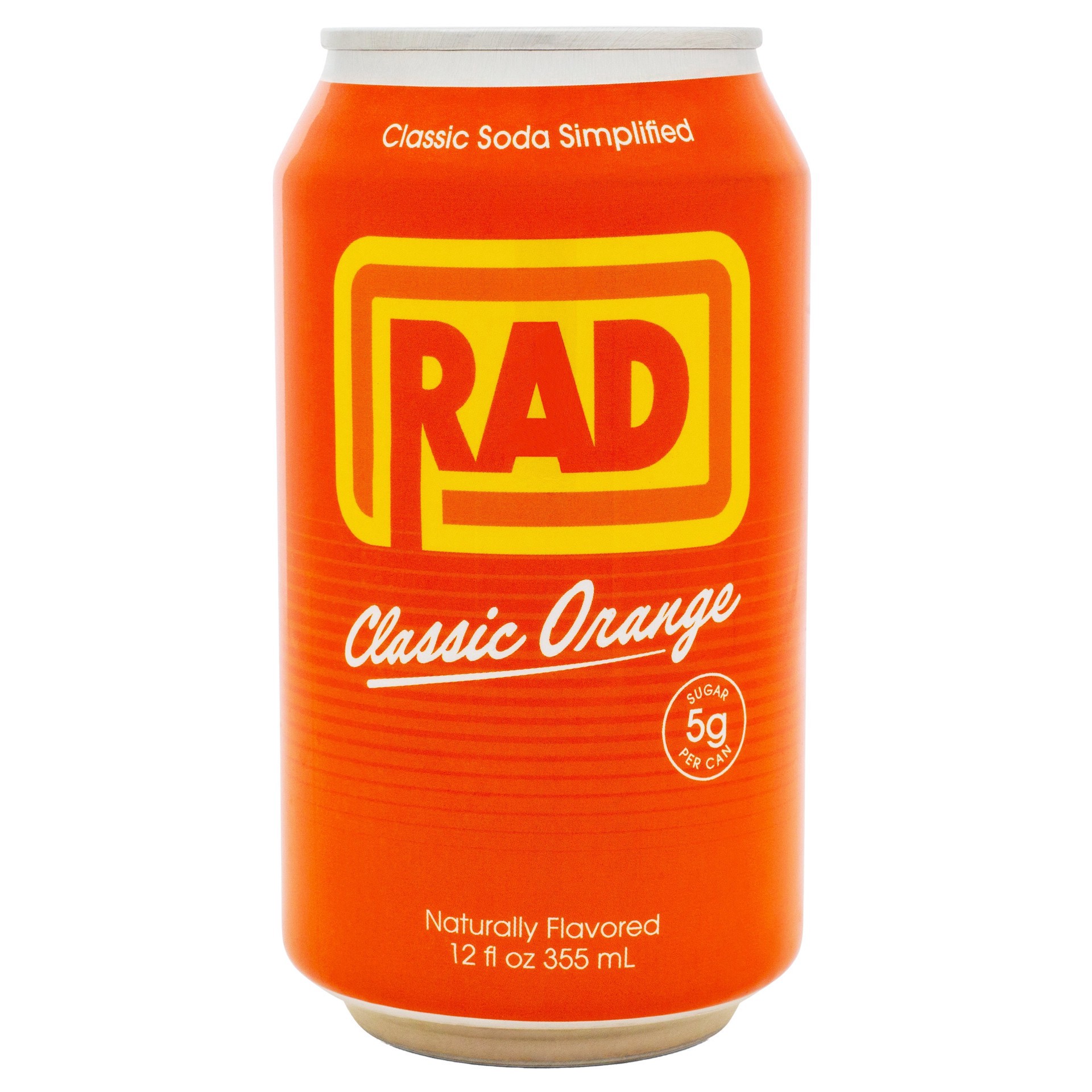 slide 1 of 1, Rad Soda Classic Orange, 12 oz