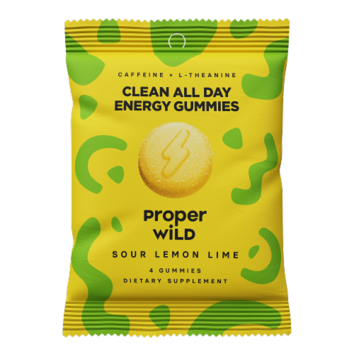 slide 1 of 1, Proper Wild Energy Gummy - Sour Lemon Lime, 4 ct, 4 ct