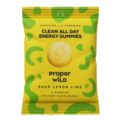 Proper Wild Energy Gummy - Sour Lemon Lime, 4 ct