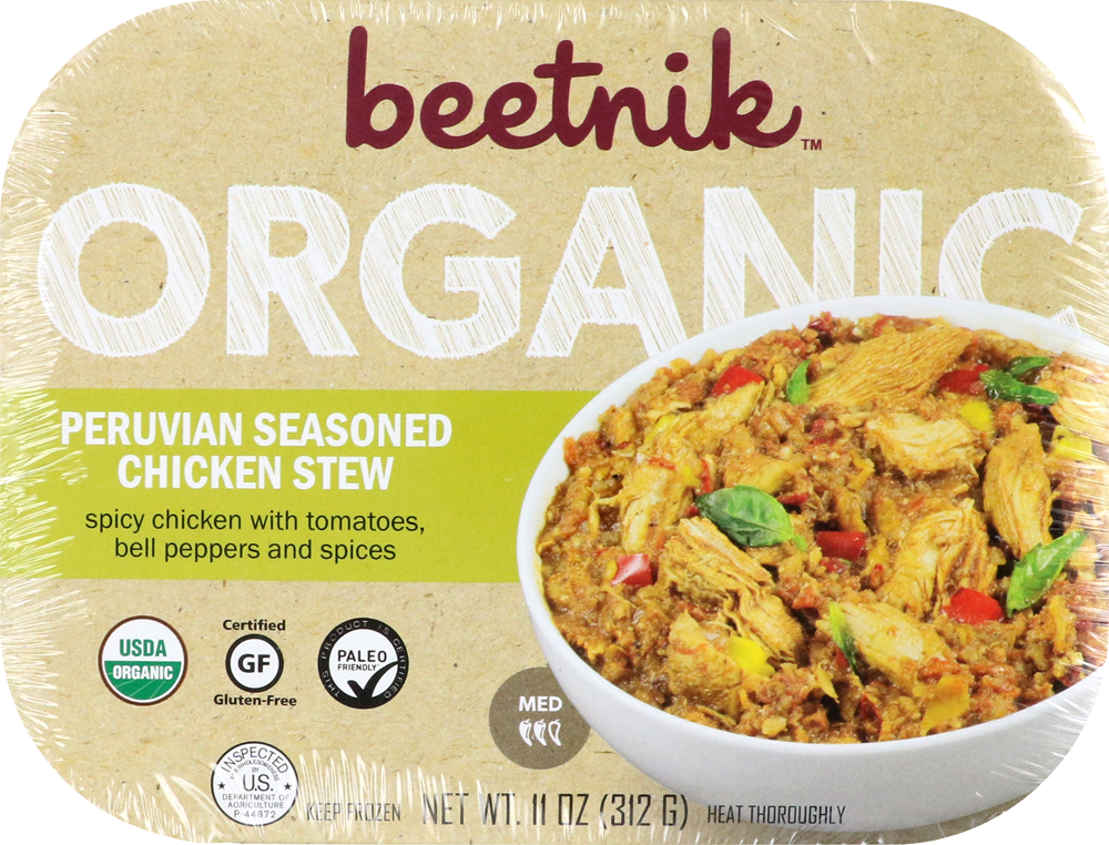 slide 1 of 1, Beetnik Peruvian Seasoned Chicken Stew, Organic, Med, 11 oz