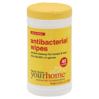 slide 1 of 1, Harris Teeter yourhome Antibacterial Wipes - Citrus Scent, 40 ct