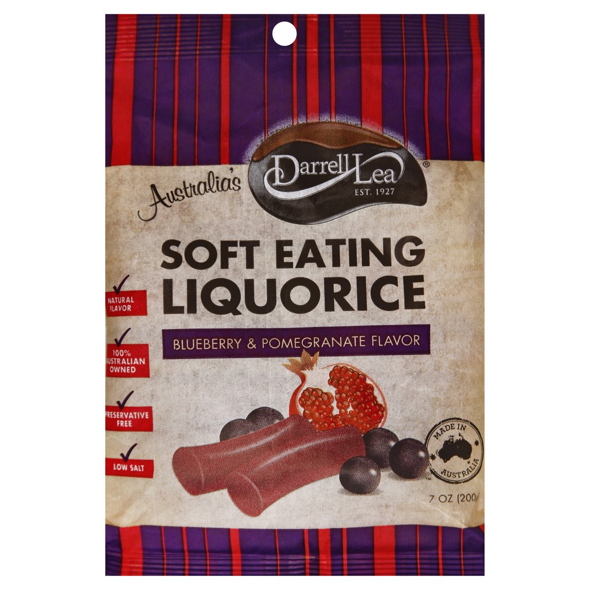 slide 3 of 4, Darrell Lea Blueberry Pomegranate Licorice, 7 oz