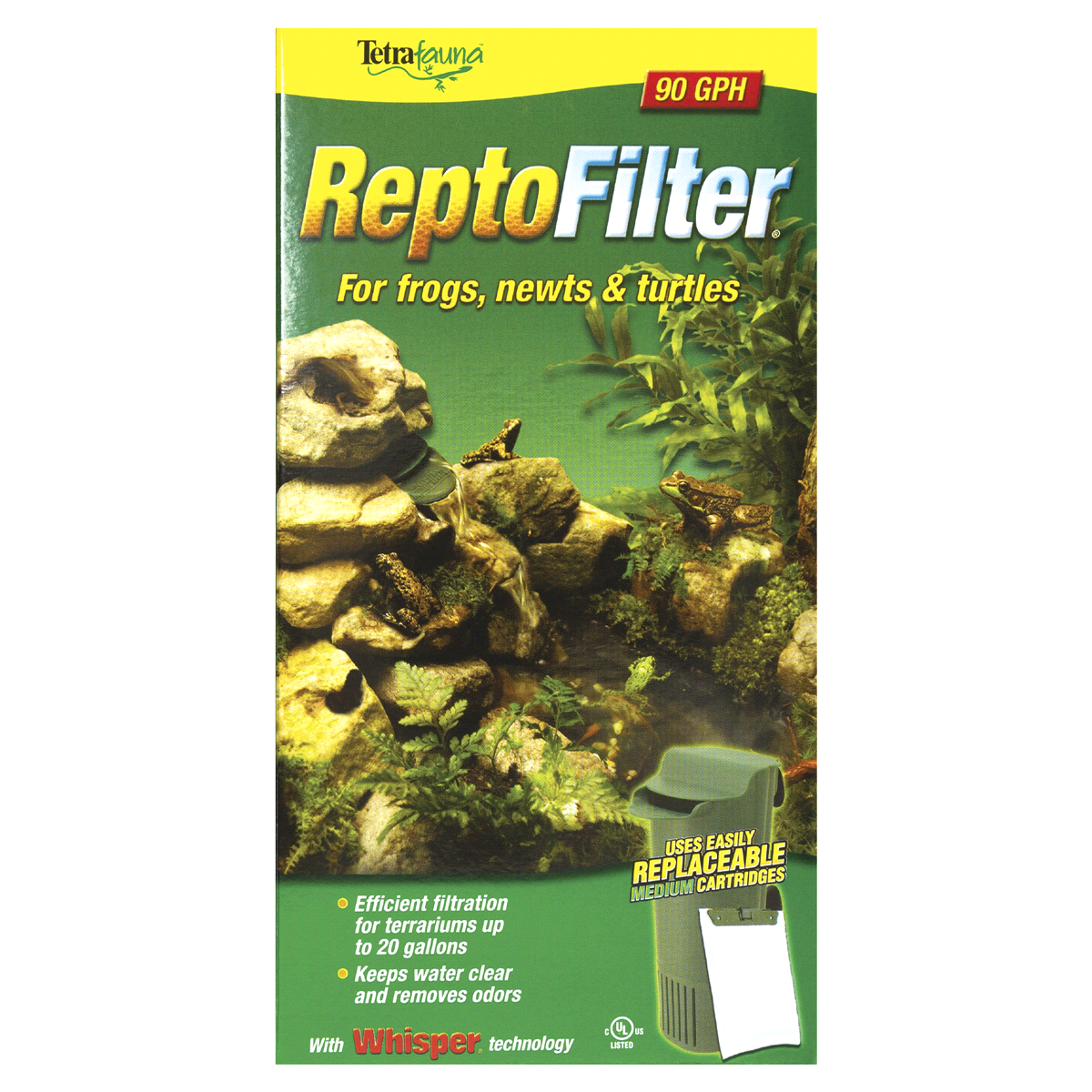 slide 1 of 5, TetraFauna ReptoFilter For FrogsNewts& Turtles, 1 ct