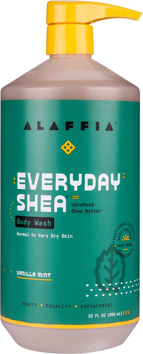 slide 1 of 11, Alaffia Vanilla Mint Everyday Shea Body Wash, 32 fl oz