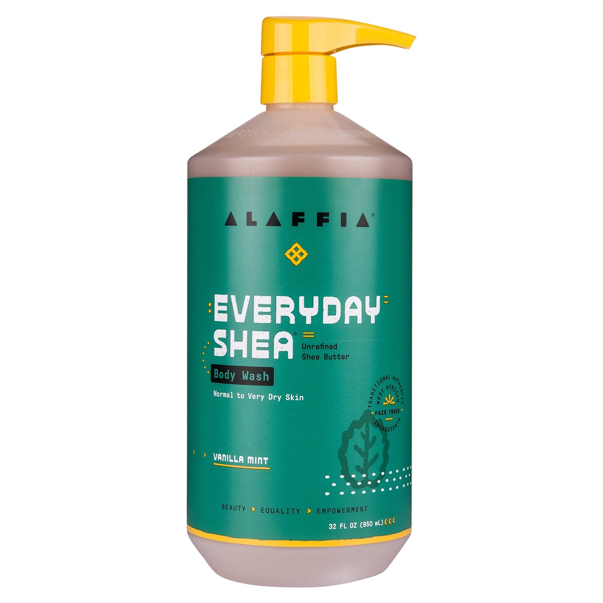 slide 1 of 1, Alaffia Everyday Shea Vanilla Mint Body Wash, 32 fl oz